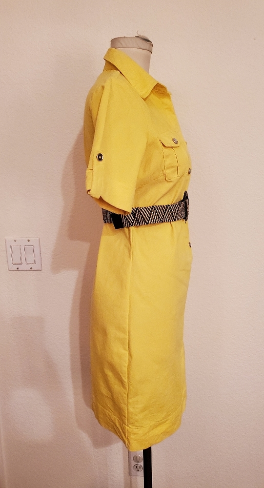 Yellow Linen Dress - Picture 3 of 3